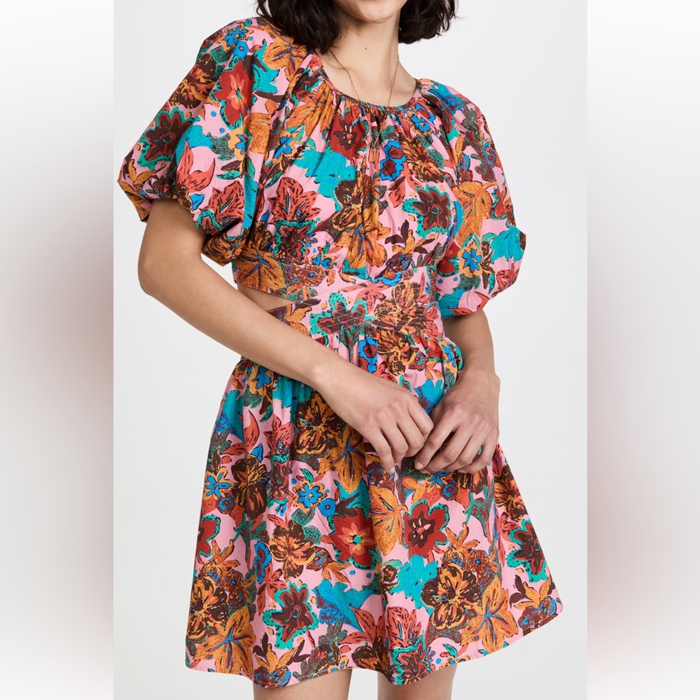 Love The Label Arya Floral Puff Sleeve Dress